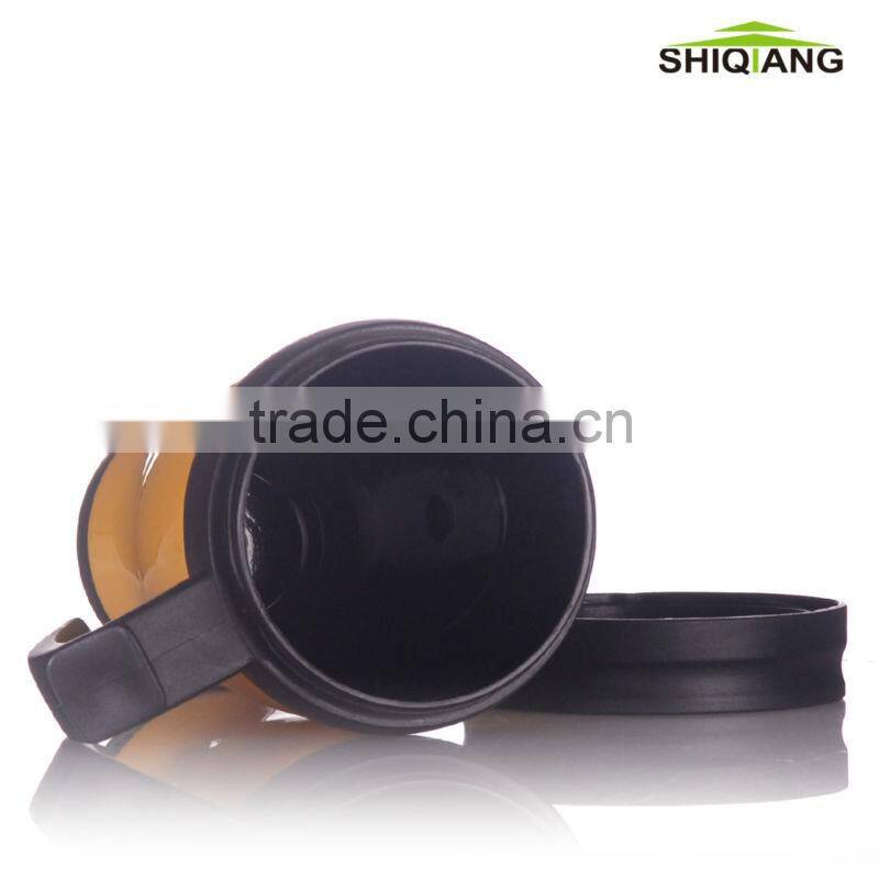 China Manufacter 400ml Hot Sale BPA Free Plastic Cup With Lid And Handle chiavetta