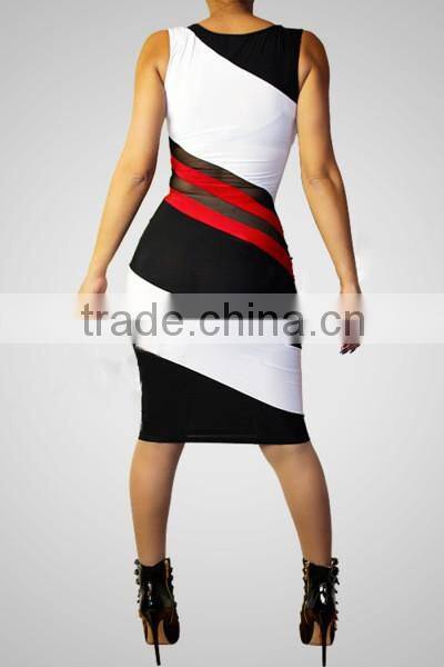 Ladie fashion dress Sleeveless evening dress sexy free prom dress