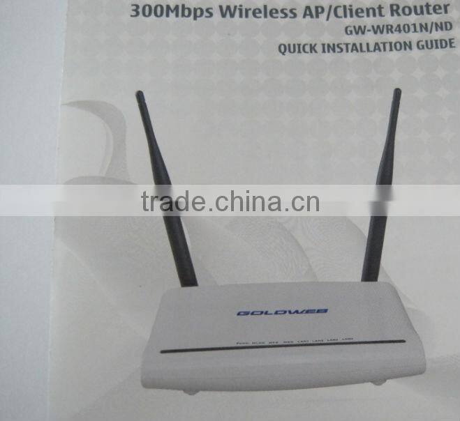 4 LAN ports 300Mbps 802.11n Wirless AP/client Router goldweb GW-WR401N wirless router