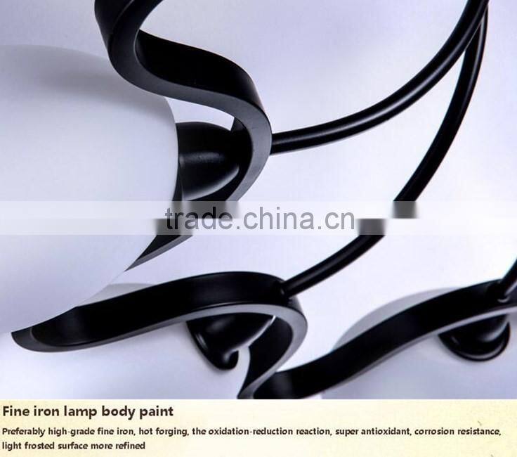 2016 new black wrought iron chandelier