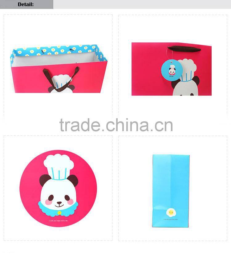 big size fashion cute panda pattern paper gift bags