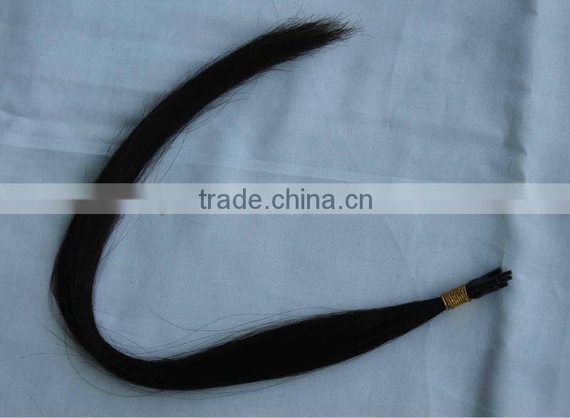 100% remy India human I-tip hair made in china with high quality and no shedding