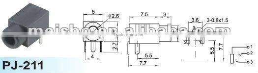 Multipurpose female waterproof dc jack