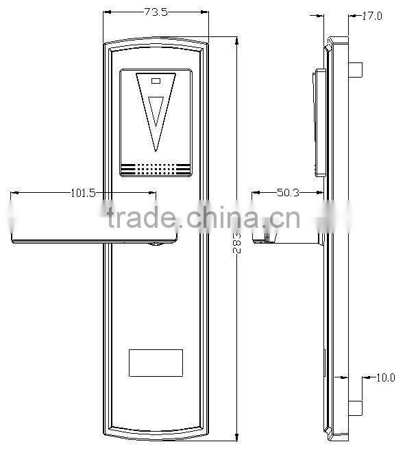 New golden electronic digital Hotel electronic Key residential lock