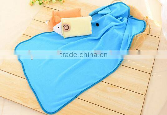 Polar fleece soft colorful design warm animal baby blanket