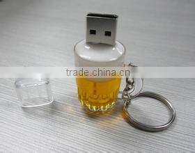 Acrylic usb pendriver beer cup usb flash drive 4gb