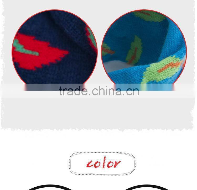 Newest Small Leaf Spreaded Fashion Cute Kids Knitted Winter Circle Loop Scarf