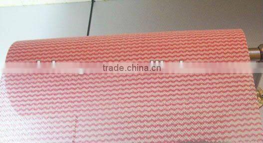 printed wavyline spunlace non-woven fabric(polyester & viscose)