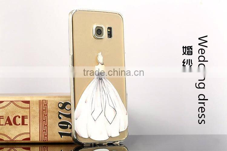 Exquisite transparent painted silicone soft case for Samsung