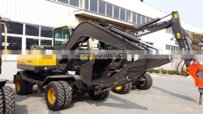 Mini Excavator Used Low Price,Excavator Bucket, New Excavator Price,LG680 Excavator, Walking Wheel Excavator, 8T Wheel Excavator