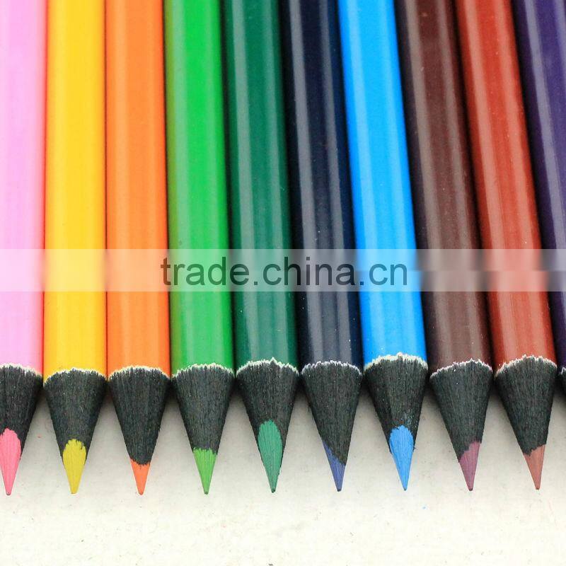 yiwu pencil factories HB PENCILS IN BULK black wooden rainbow color lead promotional colorful pencil for kids logo available