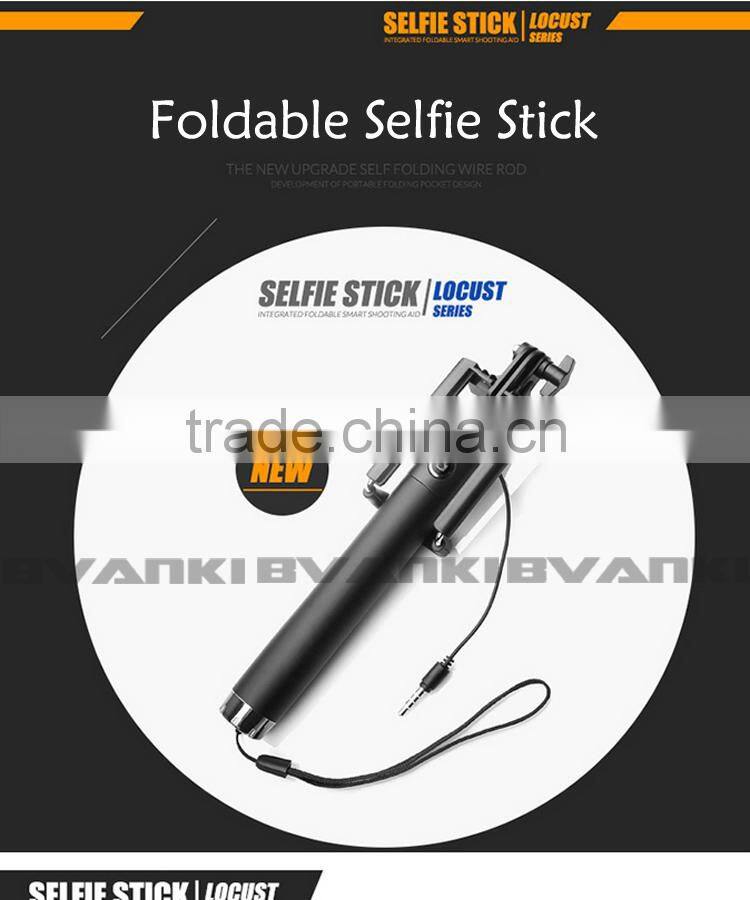 Mini selfie stick 2015 new product foldable wired selfie stick for smart phone distributors canada