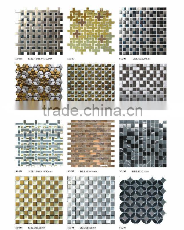 300x300 square edge aluminium mosaic 12'' x12'' aluminium mosaic(MT06)