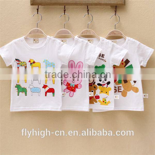 round neck kids t shirt custom cotton t shirt children