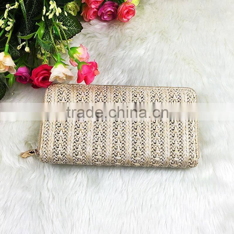 High Quality Long New Fashion Mix Colors Women PU Linen Cluth Wallet Famous Brand Designer Bag Purse Wallet