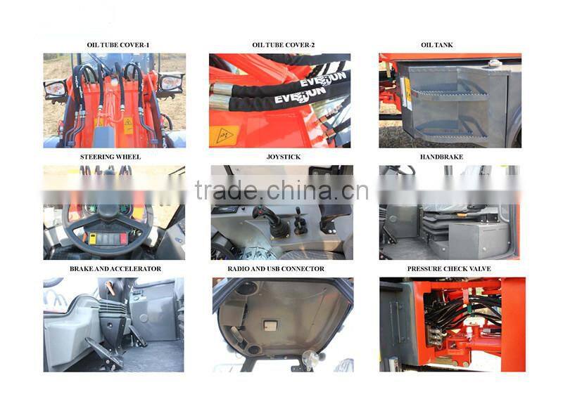 ER10 Euro III Engine Front Wheel Loader with Grapple Bucket