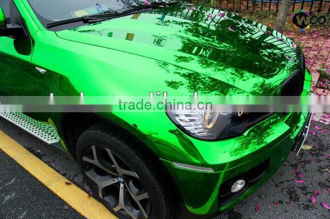 black chrome mirror vinyl film with bubbles free