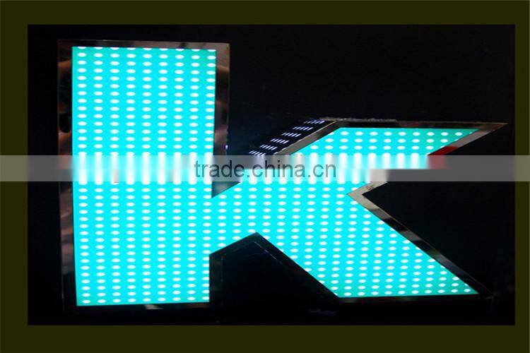 moulding English stainless steel signage for shops