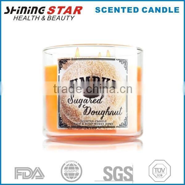 Eco Friendly glass cup white candles