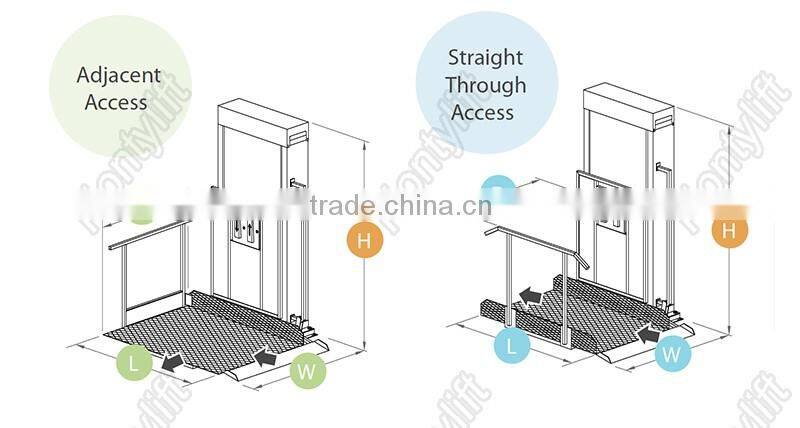 2m wheelchair lift table for disabled