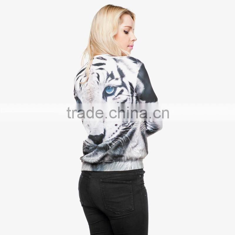 Unsex withou hood sublimation animal crew neck sweatshirt