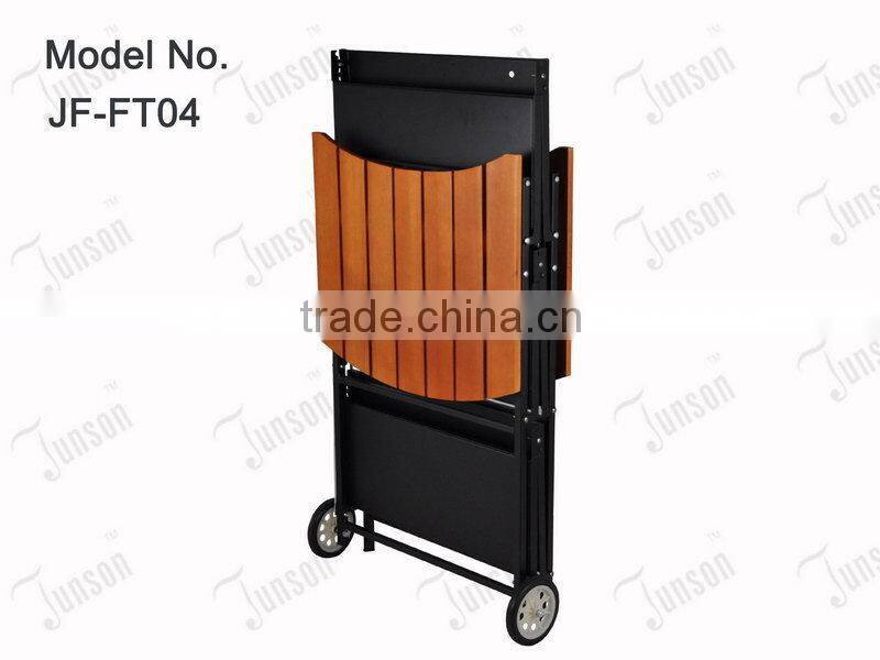 Outdoor folding BBQ trolley with wheel
