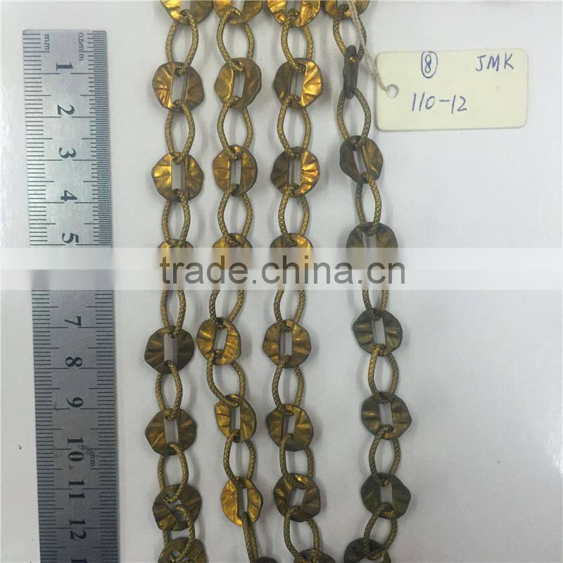 Popular decorative brass handmake chain,Bucket link chain.Clothing chain, waist chain, bag chain, key chain