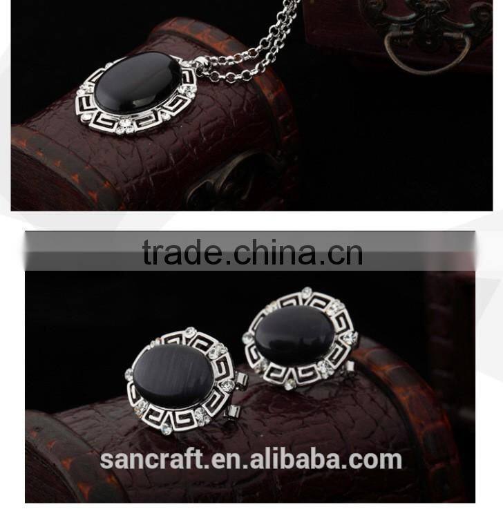 high end fashion wholesale indian black opal jewelry for lady