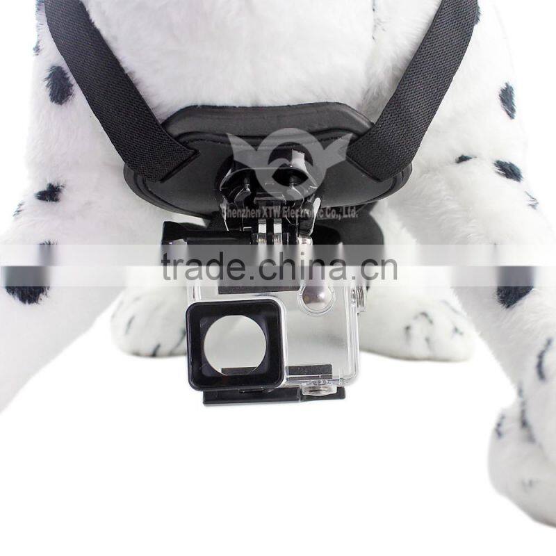 2016 New Wholesale Dog Selfie Mount Kit Pet Dog Harness Chest Band Strap kit for Go Pro camera Hero 3 4 3+ 2 1