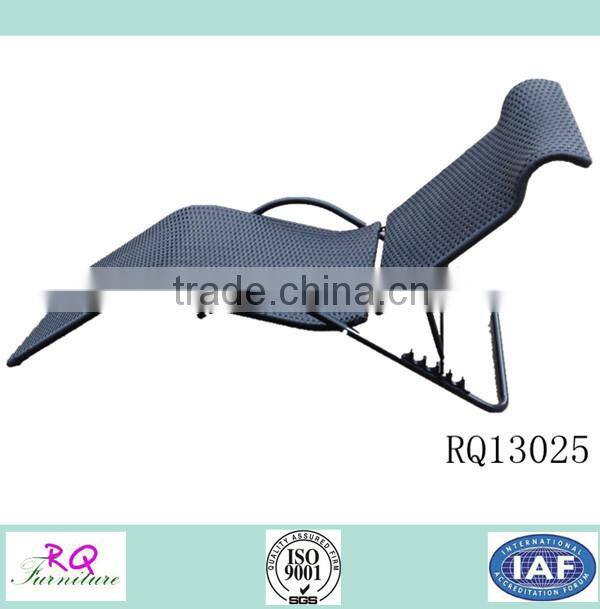 Rattan Sunbed PE Rattan Steel Frame KD Design