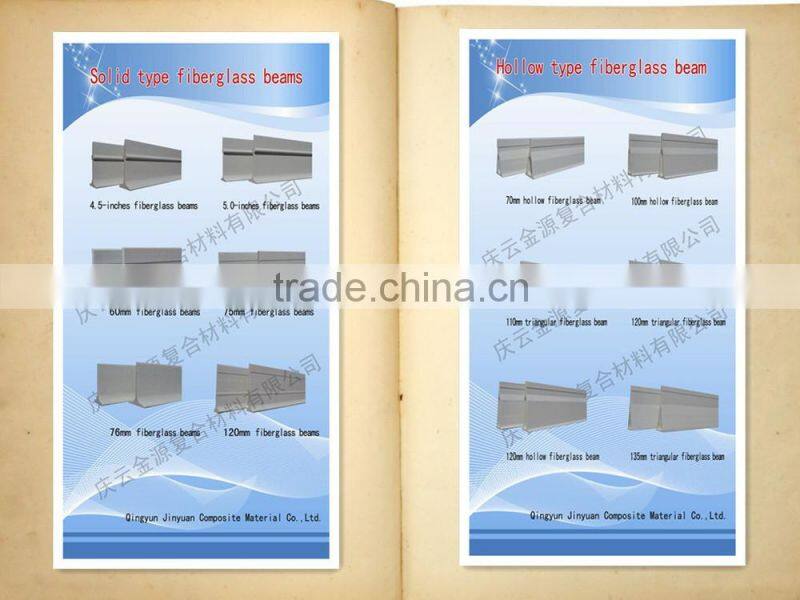 High quality 100mm oval hollow fiberglass support beam for pig/poultry/livestock farms, support beams for construction