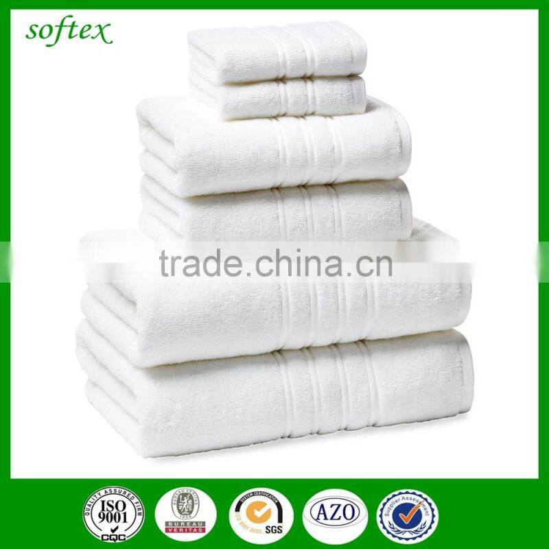 luxury 5 star 100% cotton bath white towel for hotel