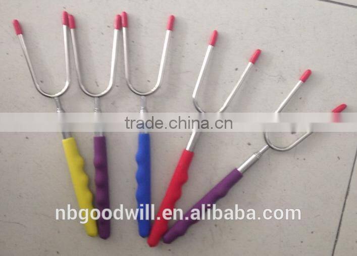 Stainless steel barbecue fork ,Telescopic barbecue fork ,BBQ fork ,