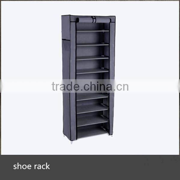 9 layers non-woven steel storage racks for Shoes with fabric cover