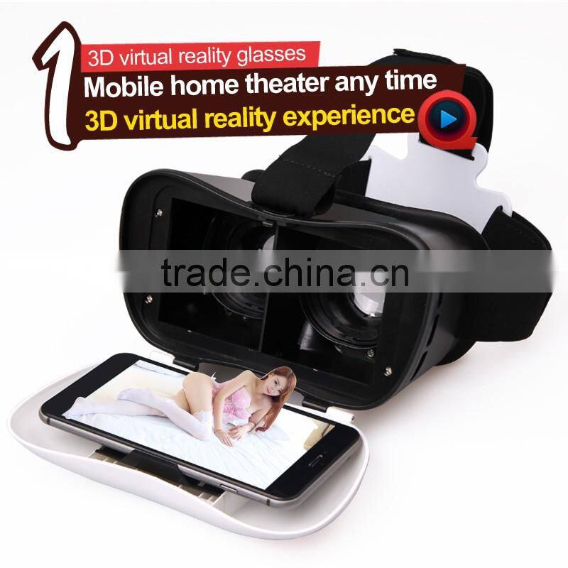 2016 Hot sale Virtual Reality 3D Video Glasses Head Mount 3D VR Goggles VR Park for samrtphones