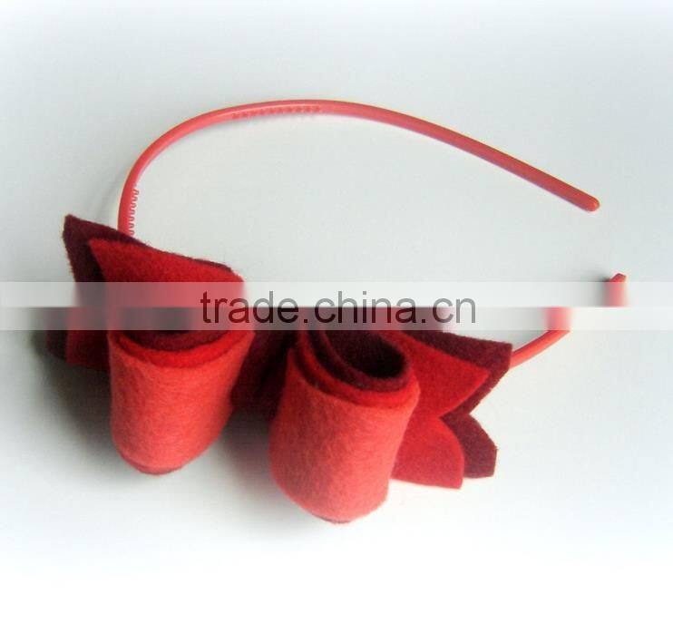 New style felt bow headband for kids,wholesale handmade headbands
