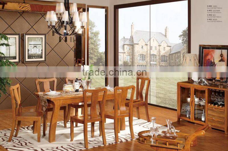 Luxury wood dinning table set GZH-SM05