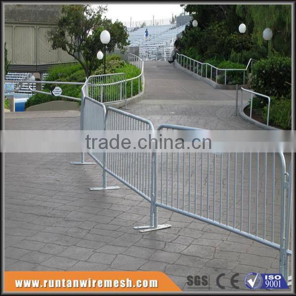 Hot dipped galvanized pedestrian safety metal traffic crowd control temporary barricade fence
