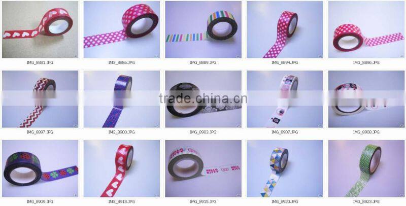 Over 200 patterns china japanese masking tape wholesale Decorative DIY rice paper tape painters tape sizes