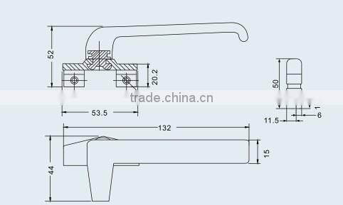 Aluminium window pull handle 2070-A