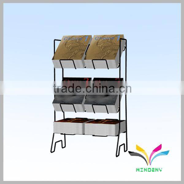 Wire white magazine newspaper display book spinner rack