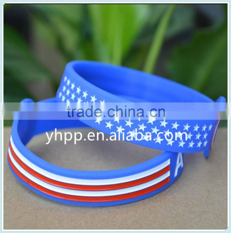 Custom Design Captain America Silicone Wristband Bracelet for Fans