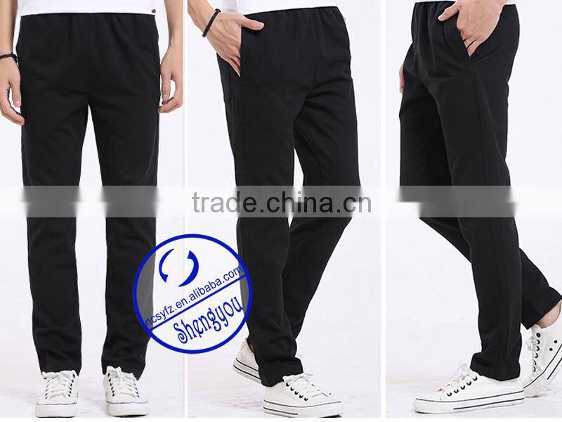 high quality cotton black pants, casual black pants, black jogger pant