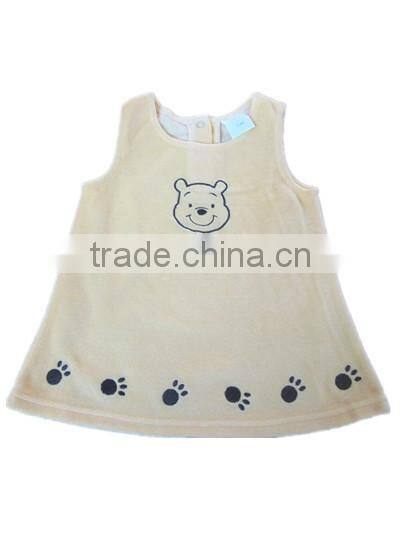 little beer kids girls clothes sleeveless soft toddler baby dress