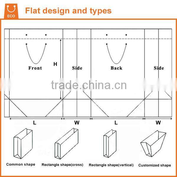 Custom hot pink paper bags with handles