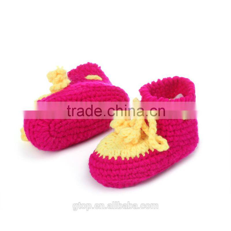 Fashion shoe China wholesale crochet knitting crochet baby shoes S-7