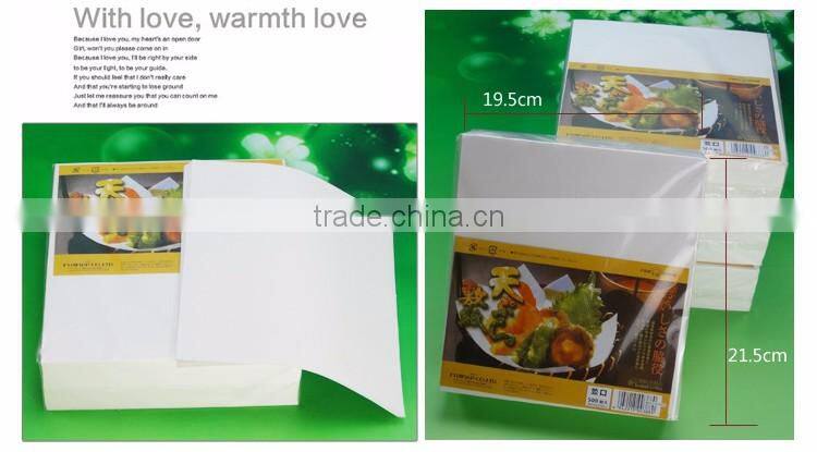 Guangzhou factory price food oil absorbing tempura paper oil resistant paper oil filter paper