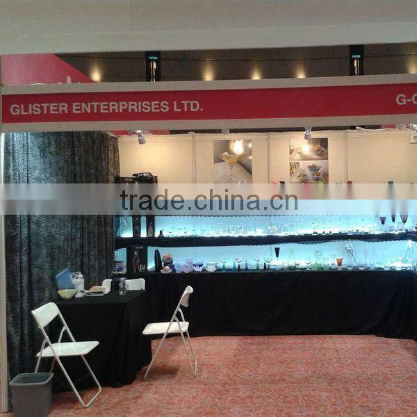 Mouth Blown gold color heavy stem glass cocktail glasses