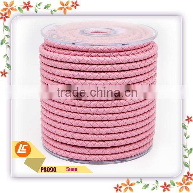 lead-free painting edges red leather cord 5mm
