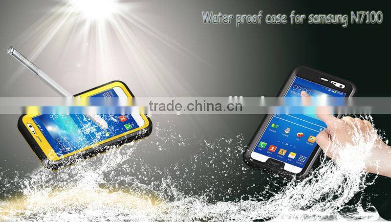 Newest hard PC Material waterproof case for Samsung galaxy note 2